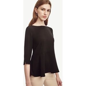 Ann Taylor crepe peplum top